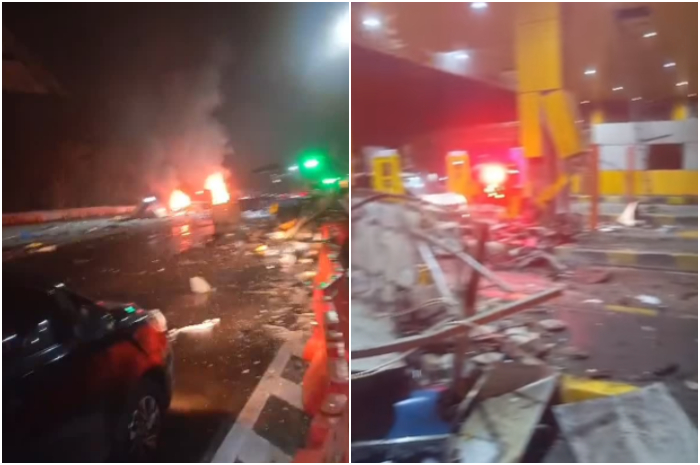 Kondisi Gerbang Tol Ciawi Bogor saat keceakaan maut terjadi Selasa (4/2/2025) malam.