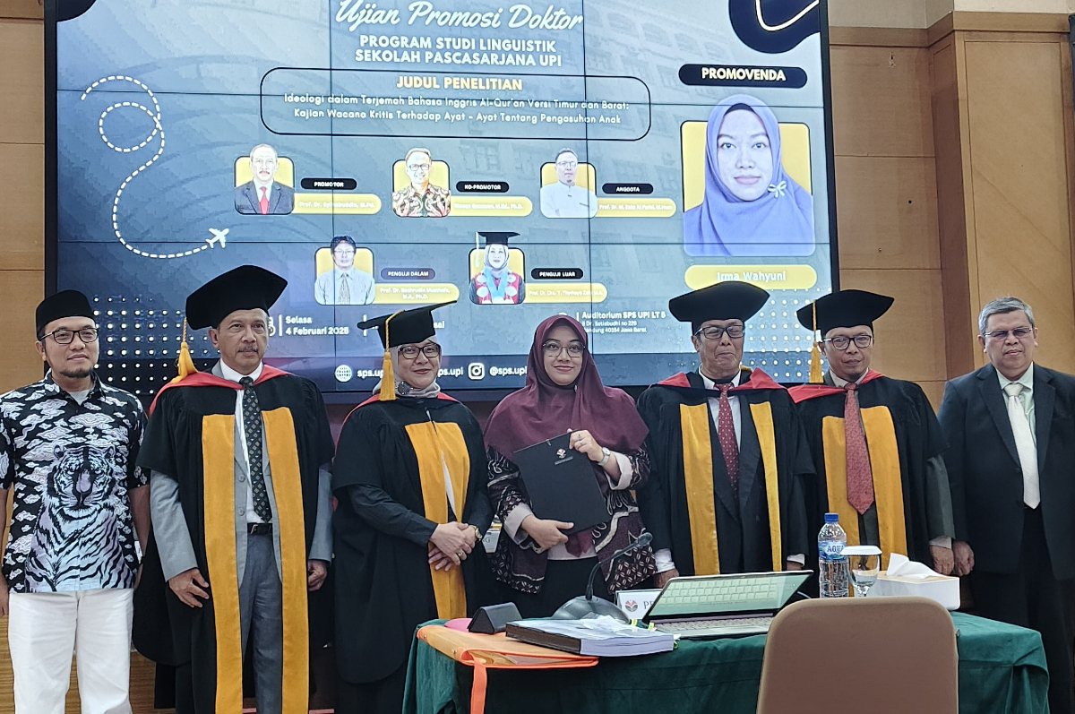 Irma Wahyuni, dosen Universitas Muhammadiyah Bogor Raya dan Direktur Pusat Penjaminan Mutu, raih gelar doktor bidang Ilmu Linguistik.