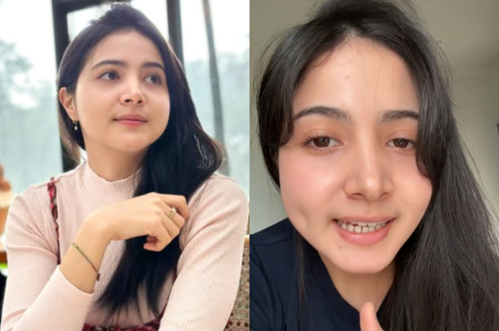 Penyanyi Bulan Sutena saat klarifikasi terkait video 1 menit 14 detik yang viral di media sosial.