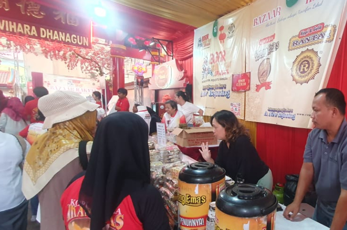 Kopi Keong Emas&nbsp;hadir di bazar&nbsp;Bogor Street Festival (BSF) Cap&nbsp;Go Meh CGM 2025 di&nbsp;area depan Vihara Dhanagun Kota Bogor.