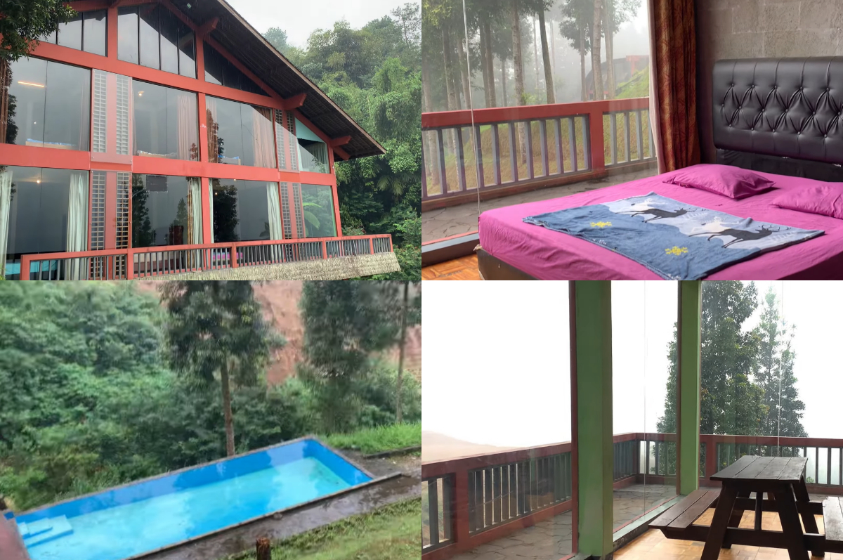Villa Kaca Diana Raya rekomendasi penginapan di Bogor cocok untuk rombongan.