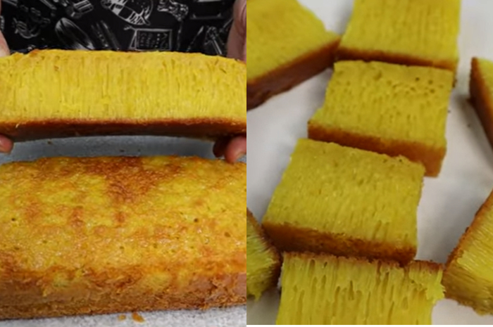Resep bika ambon lembut dan bersarang.