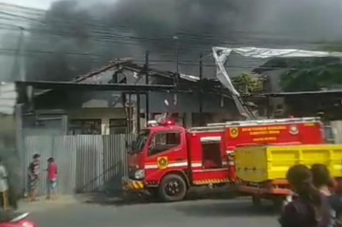 Tangkapan layar video group WhatsApp kebakaran di Ciampea Bogor