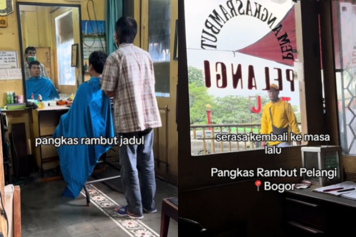 Pangkas rambut pelangi, legendaris di Kota Bogor yang berlokasi tak jauh dari Jembatan Merah.