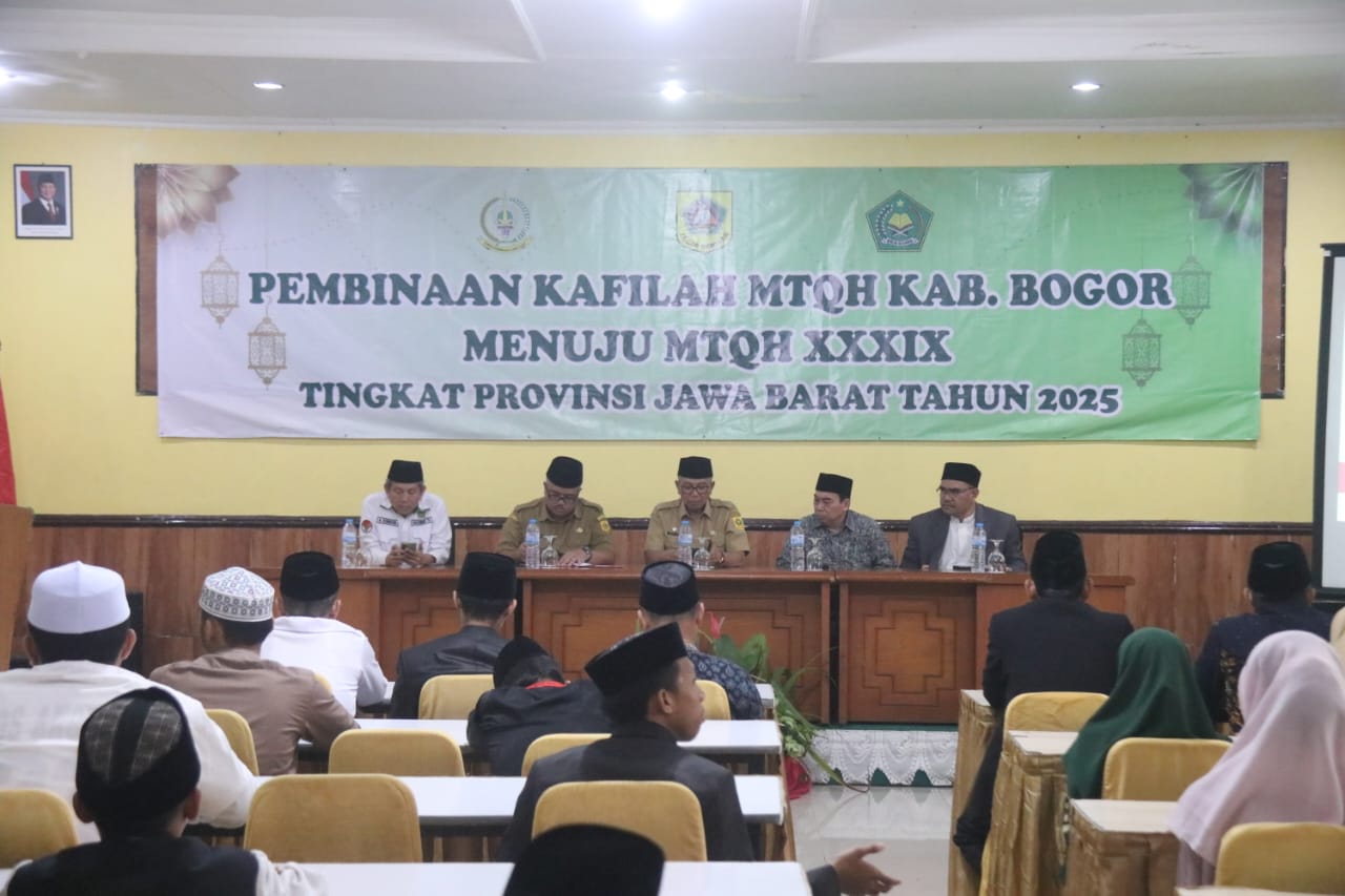 Kegiatan pembekalan kafilah MTQ Kabupaten Bogor di Kecamatan Megamendung.