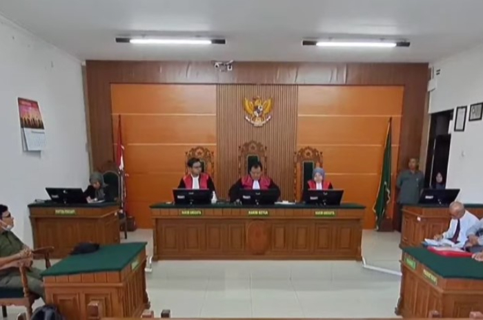 Sidang&nbsp;perkara jualan sayur di Pengadilan Negeri Magetan.