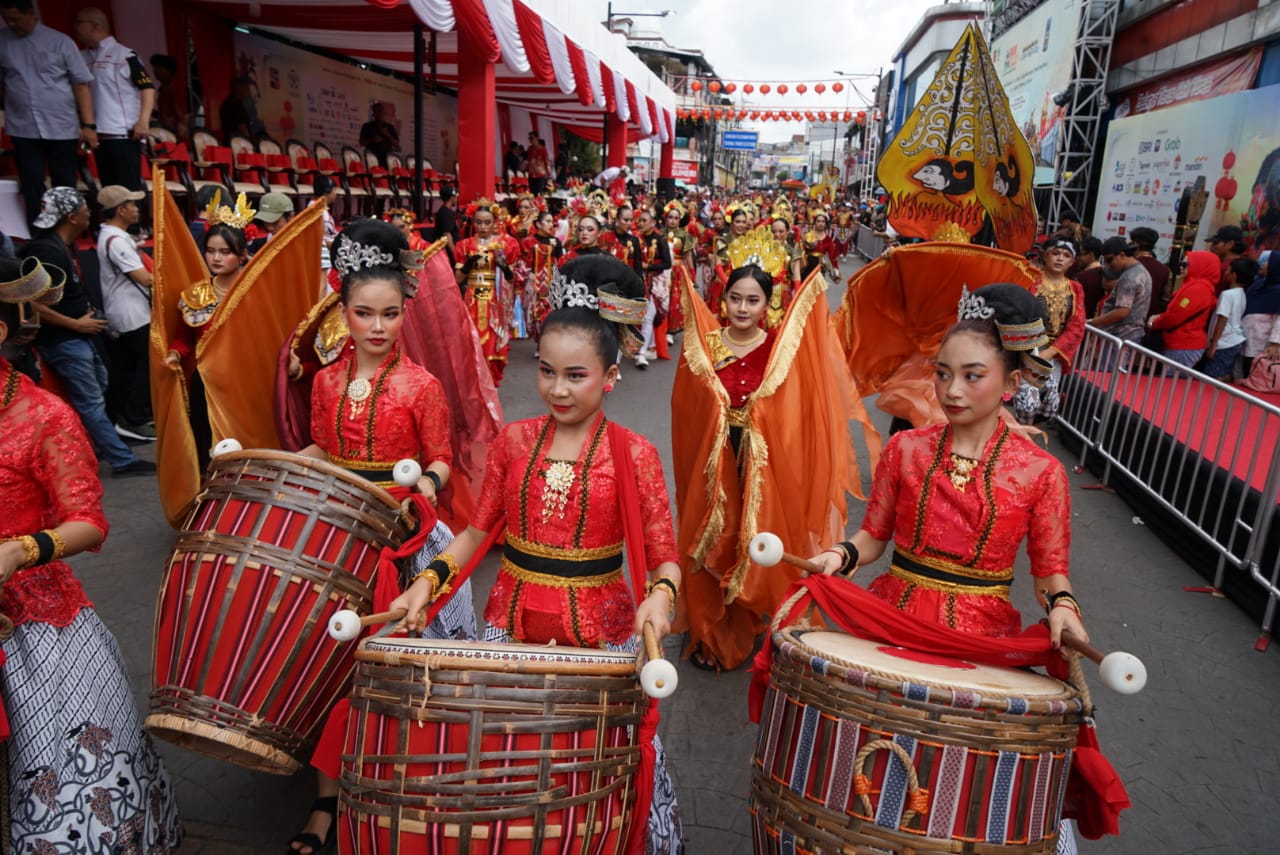 Suasana Bogor Street Festival Cap Go Meh 2025 di Jalan Suryakencana, Kota Bogor, Rabu (12/2/2025).