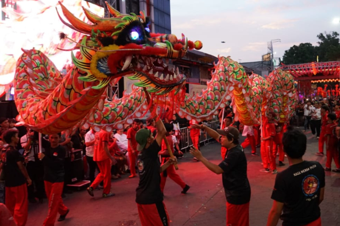 Suasana Bogor Street Festival Cap Go Meh 2025 di Jalan Suryakencana, Kota Bogor, Rabu (12/2/2025).