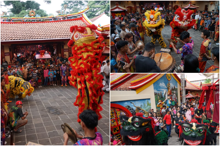 Persiapan jelang Bogor Street Festival Cap Go Meh 2025 di Vihara Dhanagun, Selasa (11/2/2025). Puncak acara digelar hari ini Rabu (12/2/2025) di kawasan Suryakencana Kota Bogor.