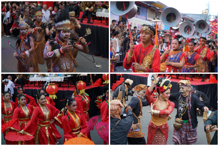 Penampilan kesenian dari beberapa daerah pada Bogor Street Festival CGM 2025.
