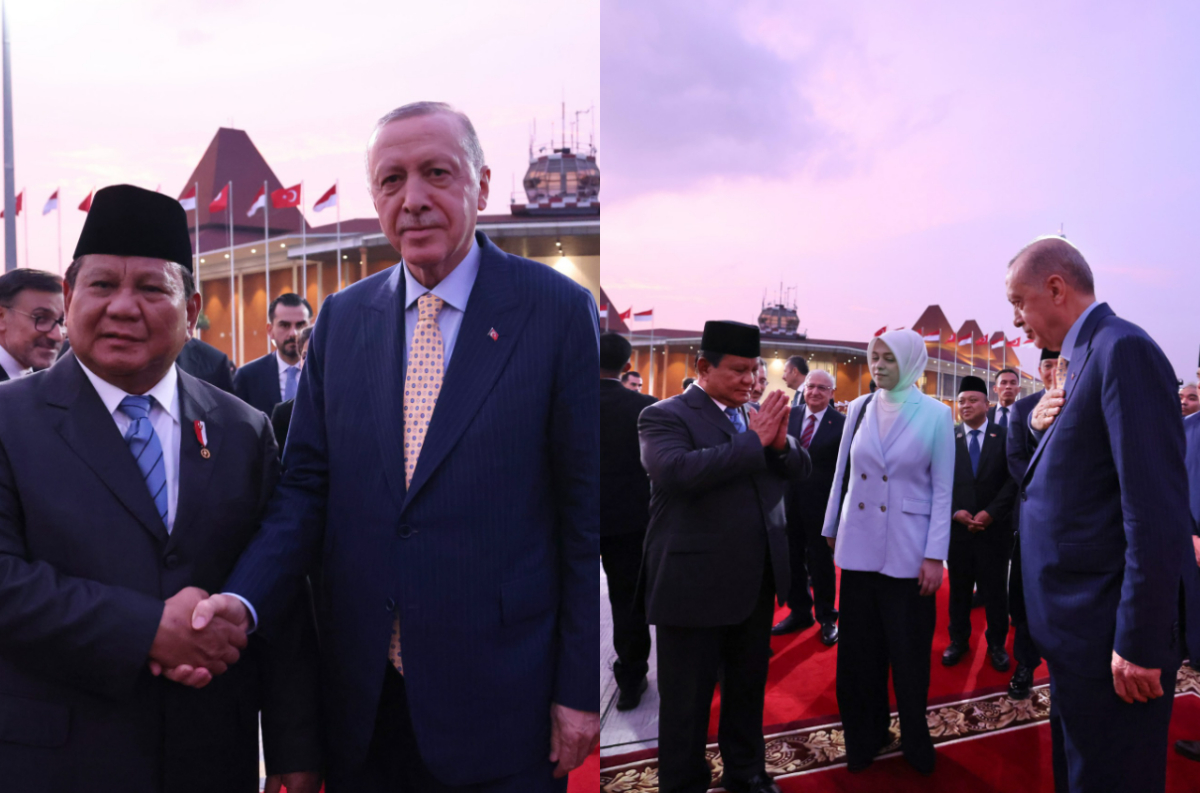Momen Presiden Prabowo antar kepulangan Presiden Erdogan usai kunjungan kenegaraan di Istana Negara Bogor.