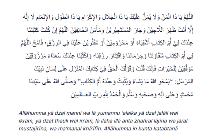 Doa nisfu syaban