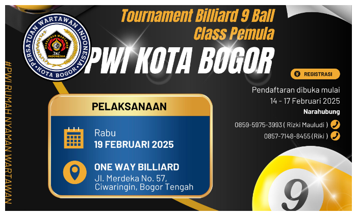 PWI Kota Bogor menggelar turnamen Billiar