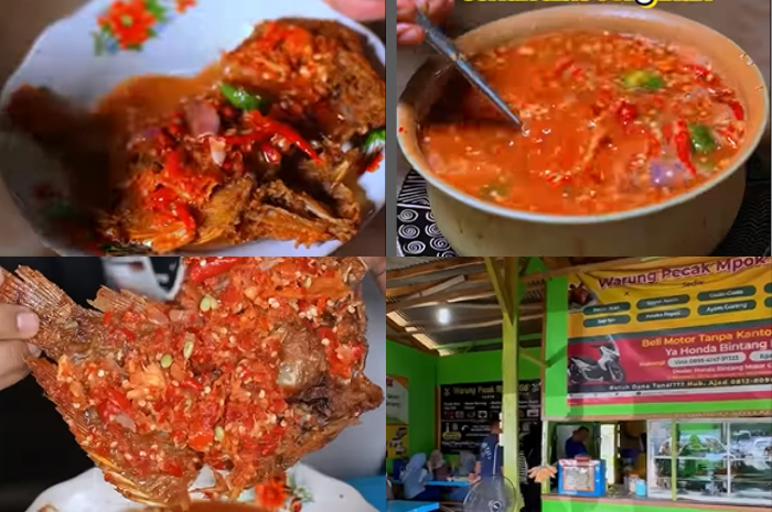 Warung Pecak Ikan Mpok Ros di Cibinong Bogor yang selalu ramai pembeli.
