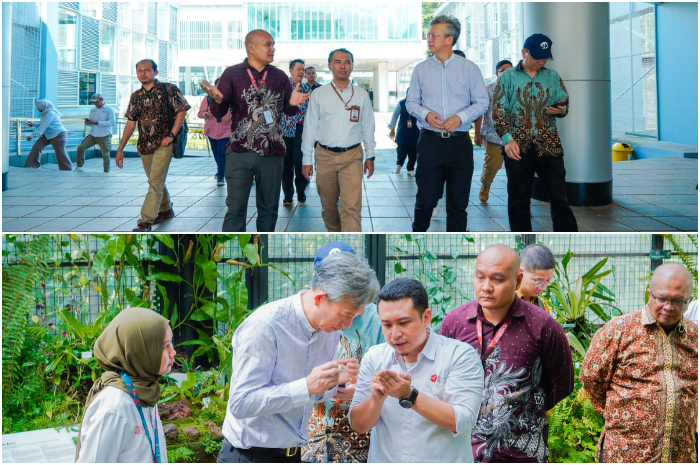 Duta Besar Luar Biasa dan Berkuasa Penuh Republik Rakyat Tiongkok untuk Indonesia Mr. Wang Lutong saat kunjungan ke Kebun Raya Bogor.