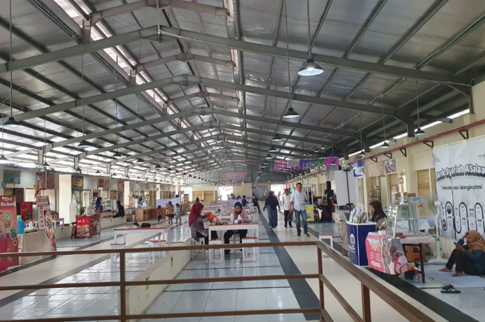 Lokasi bazar Ramadhan di Pasar Jambu Dua Bogor.