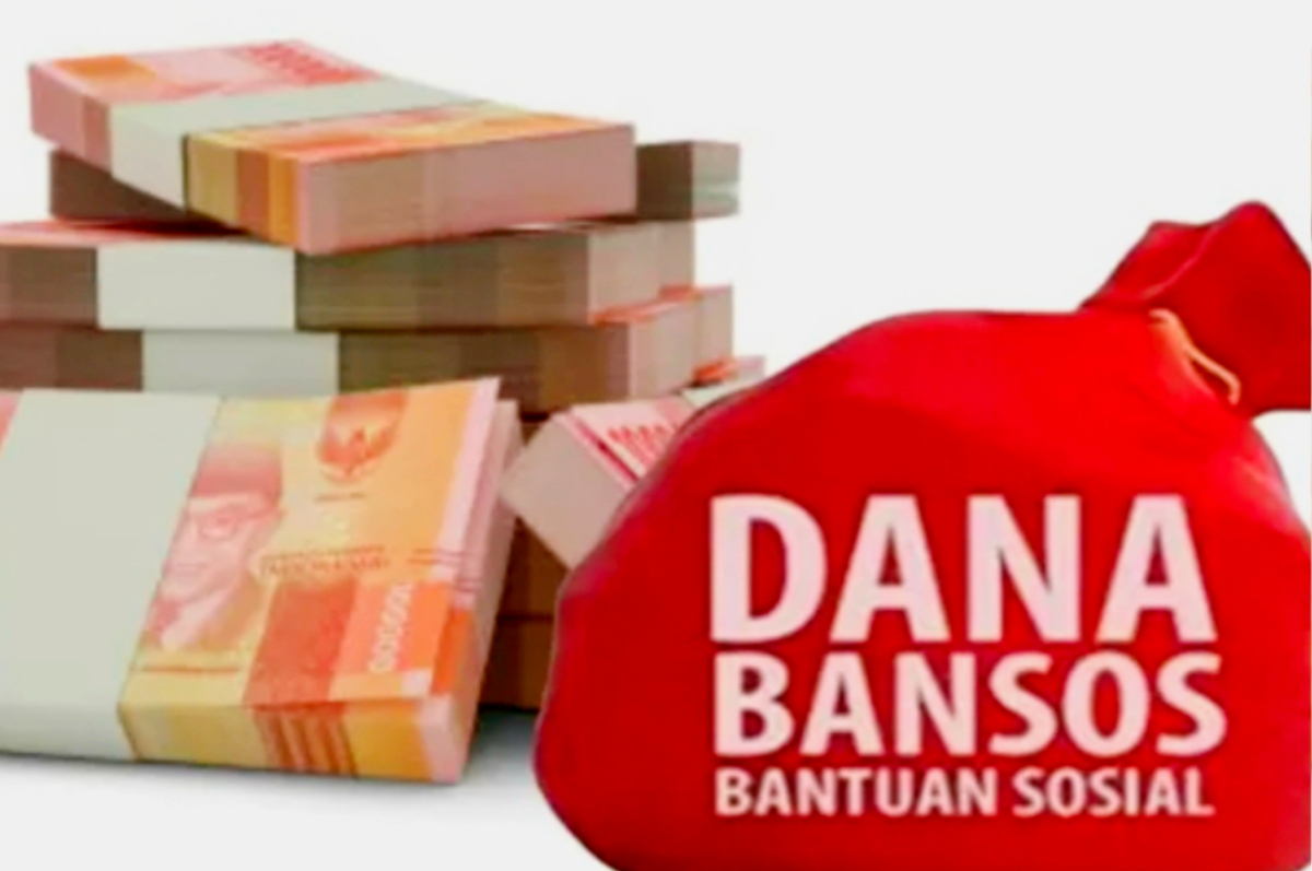 Ilustrasi uang pencairan bansos.