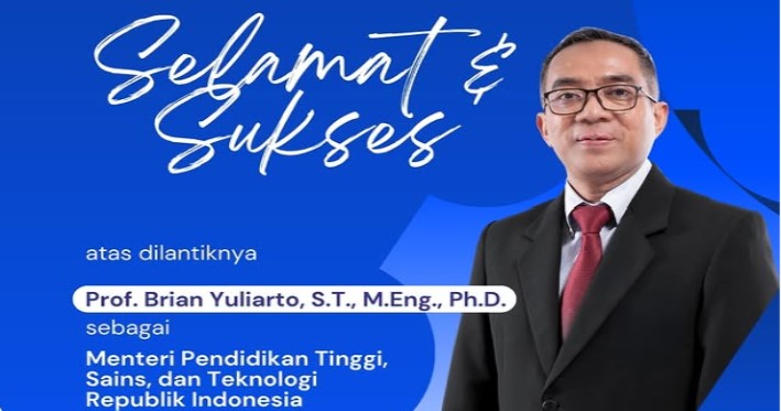 Brian Yuliarto resmi dilantik sebagai Menteri Pendidikan Tinggi, Sains, dan Teknologi