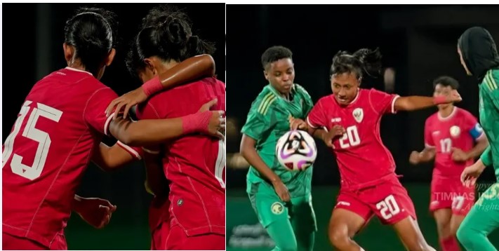 Timnas Putri Indonesia saat melawan Arab Saudi