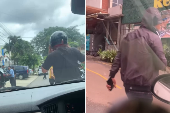 Detik-detik mahasiswa dihadang debt collector di wilayah Kecamatan Bogor Timur, Kota Bogor.