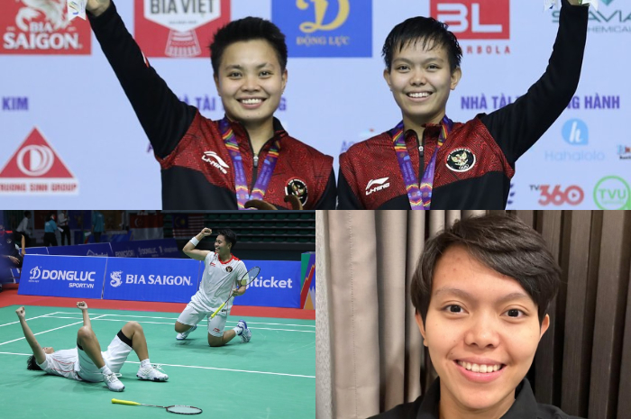 Apriyani Rahayu saat bersama&nbsp;Siti Fadia Silva.