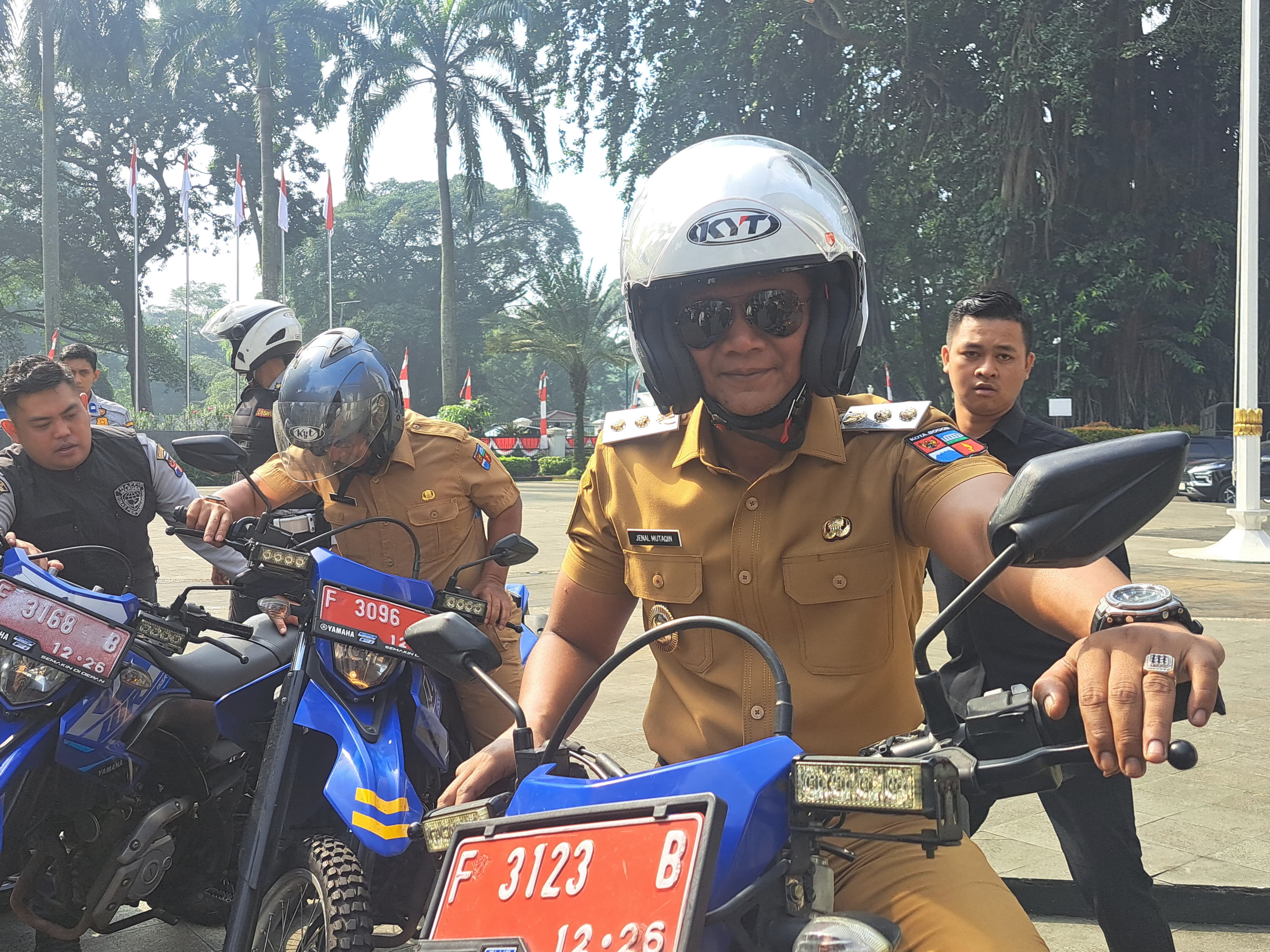 Wakil Wali Kota Bogor Jenal Mutaqin usai memimpin apel perdana.