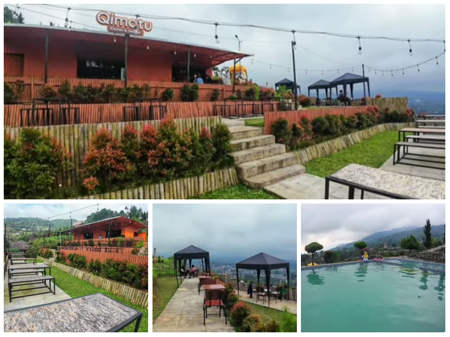 Tampilan Qimatu Kitchen and Garden, Cafe Baru Puncak Bogor.