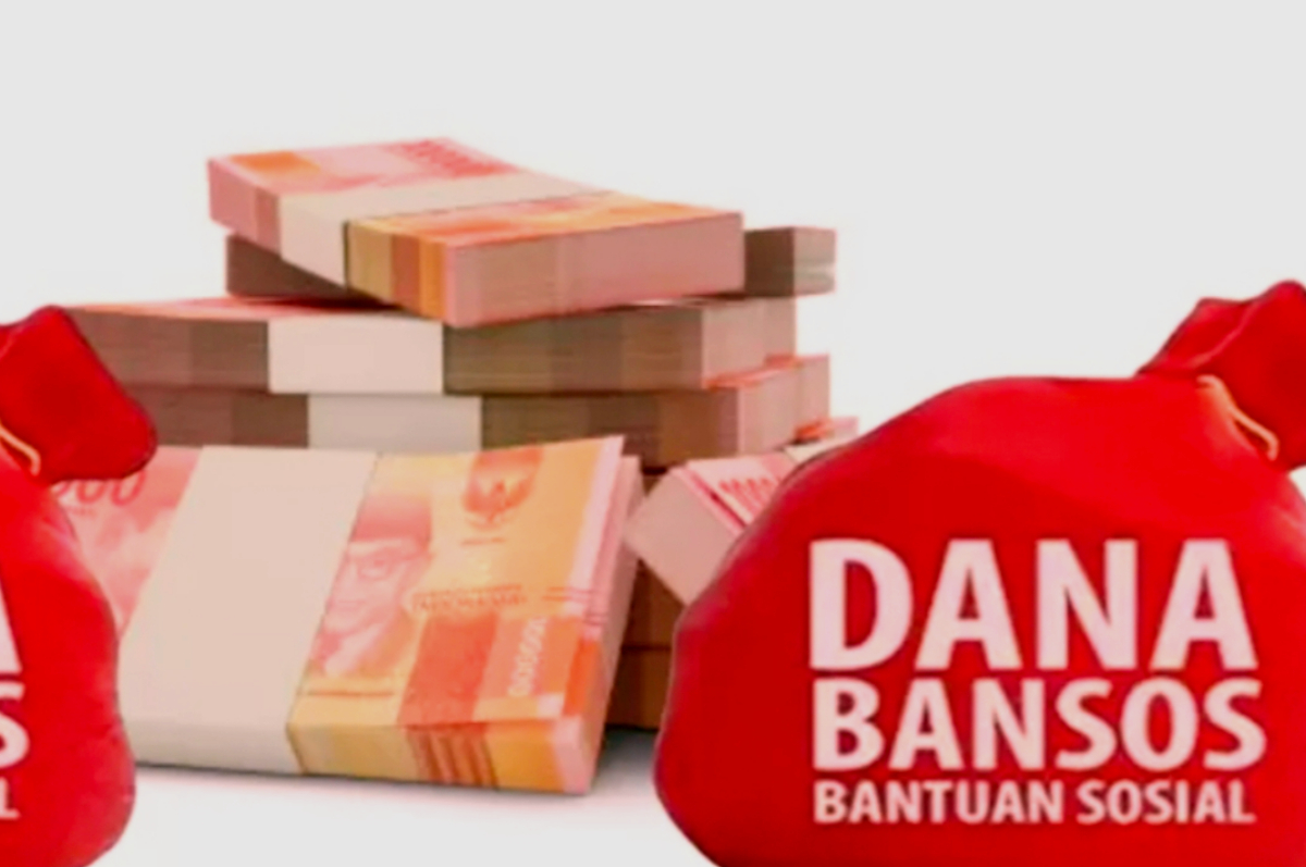 Ilustrasi uang pencairan bansos.