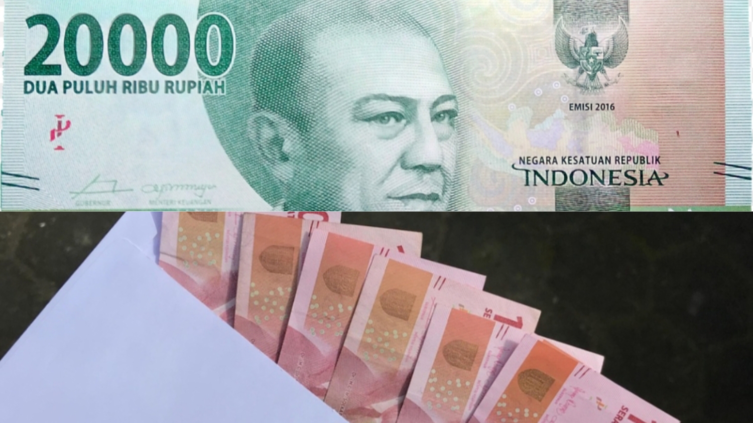 Ilustrasi uang bansos.