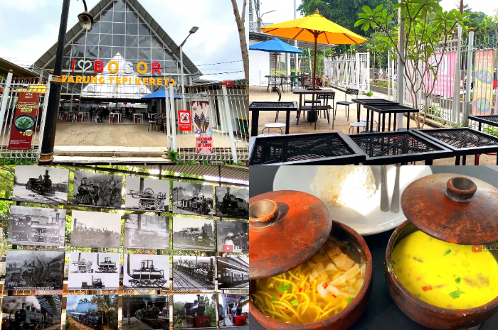 Suasana Warung Tepi Kereta dekat Stasiun Bogor.