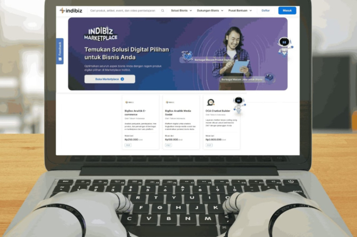 Platform Indibiz yang diluncurkan Telkom.