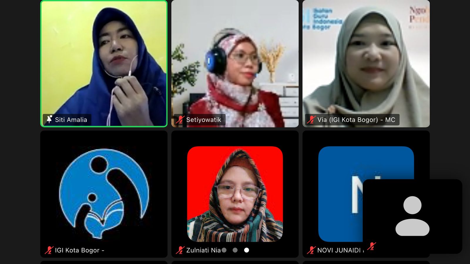 Suasana saat berlangsungnya webinar IGI Kota Bogor