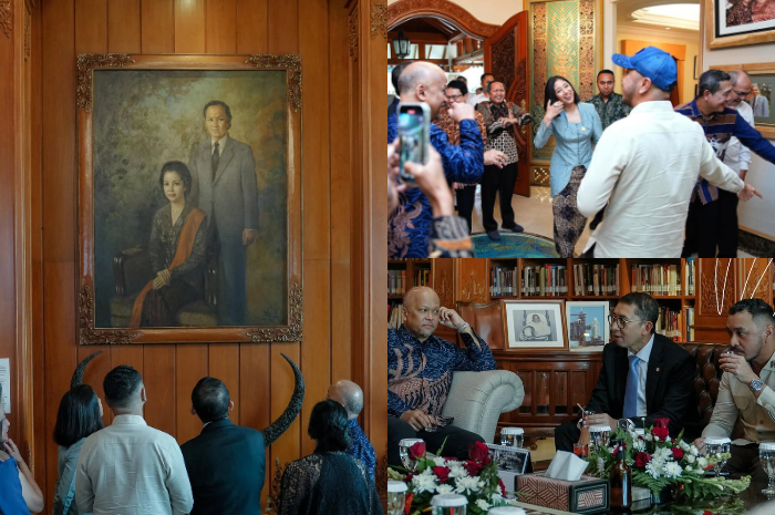 Menteri Kebudayaan, Fadli Zon saat mengunjungi&nbsp;Wisma Habibie & Ainun.