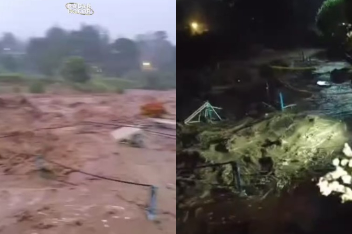 Beberapa kawasan di Puncak, Kecamatan Cisarua, Kabupaten Bogor diterjang banjir