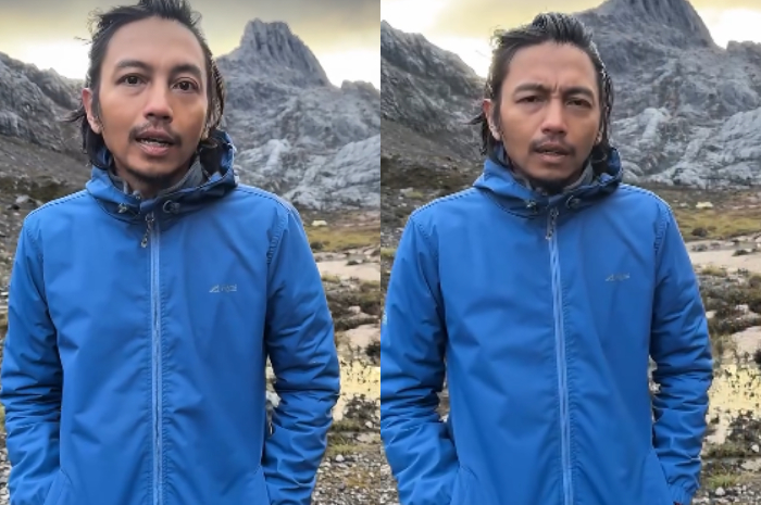 Musisi Fiersa Besari berada di Puncak Carstensz atau Puncak Jaya Papua.