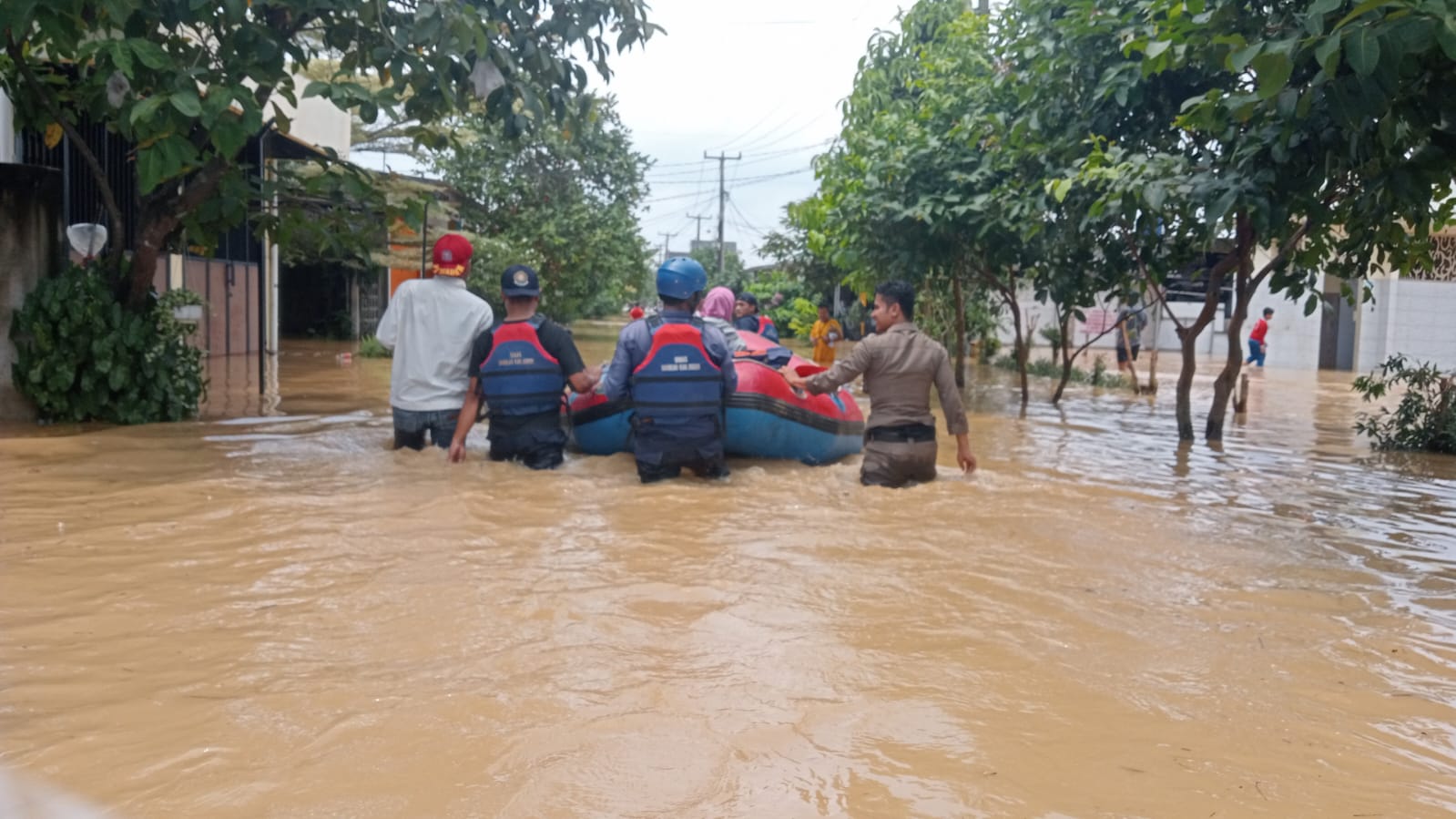Banjir di Parung Panjang Kabupaten Bogor.