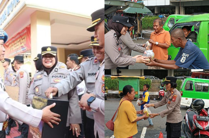 Hasil program Celengan Ramadhan,&nbsp;Polresta Bogor Kota menggelar aksi berbagi takjil gratis.