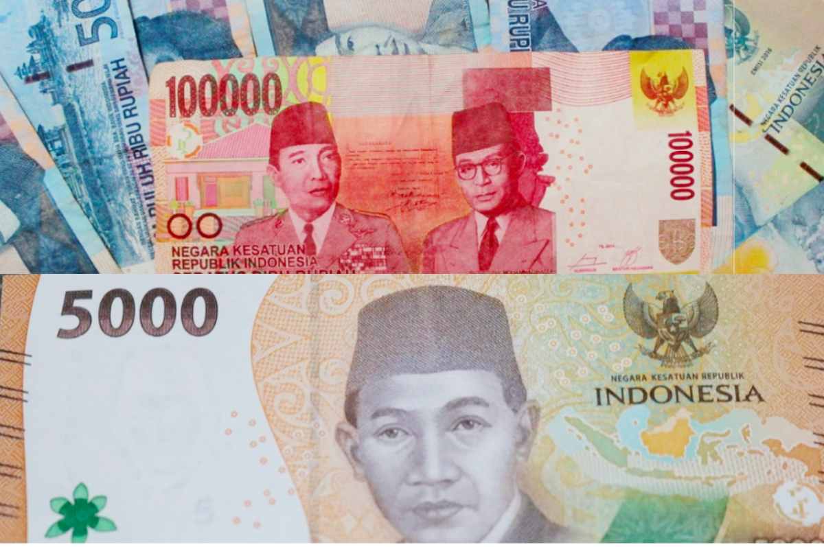 Ilustrasi uang pencairan bansos.