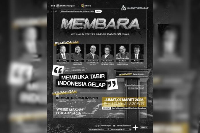 Aksi MEMBARA "Indonesia Gelap" untuk membangun kesadaran demokrasi di Bandung Raya.