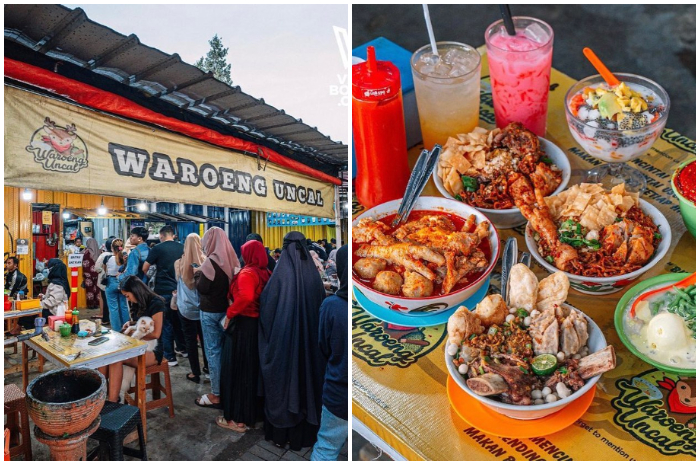 Waroeng Uncal di Jalan Semeru, Menteng, Kota Bogor yang rami dipadati pengunjung.