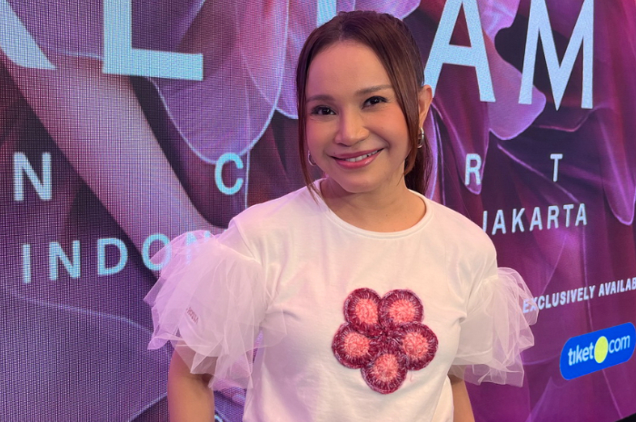Rossa ketika jumpa pers konser Here I Am. Selain di Indonesia, konser itu juga akan diadakan di Malaysia pada 14 Juni dan Singapura pada 8 November.