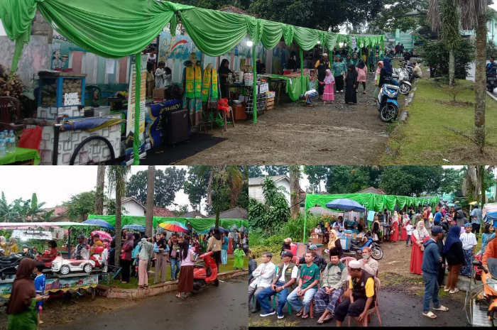 Bazar Ramadhan di Desa Cinangka, Kabupaten Bogor diikuti para pelaku UMKM.