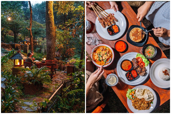 Suasana Kafe ALam Pancawati di Kampung Cipare, Desa Pancawati, Kecamatan Caringin, Kabupaten Bogor.
