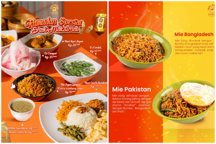 Menu di Kedai Mie Agam Langsa di Jl. A. Yani, Cibuluh, Kecamatan Bogor Utara