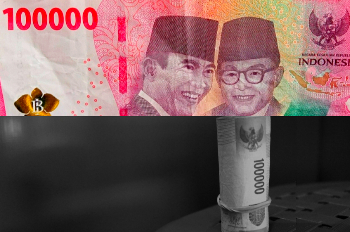 Ilustrasi uang pencairan bansos.