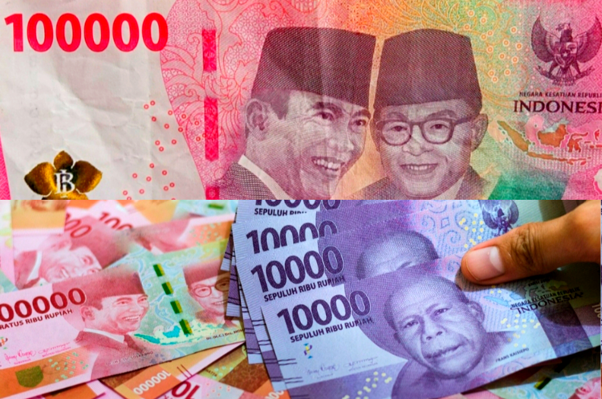 Ilustrasi uang pencairan bansos.