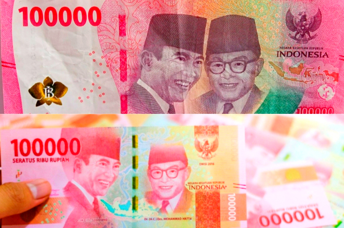 Ilustrasi uang pencairan bansos.
