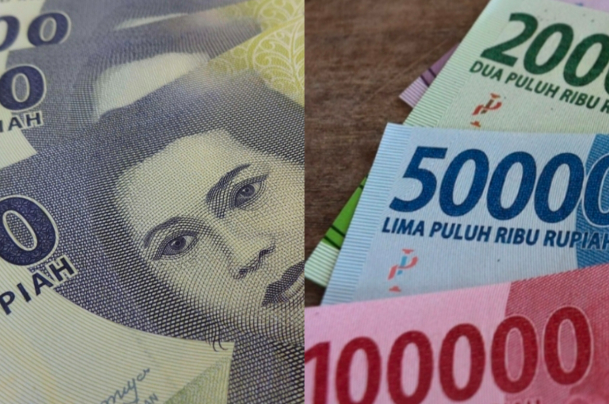 Ilustrasi uang pencairan bansos.