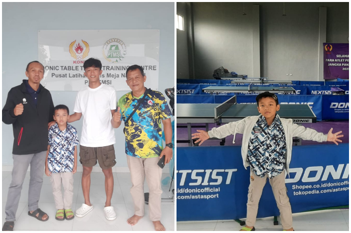 Pengurus PTMSI Kota Bogor menyambangi Donic Table Tennis Training Center (DTTTC) di Desa Karyamekar Kec Cariu pada  Minggu (9/3/2025)
