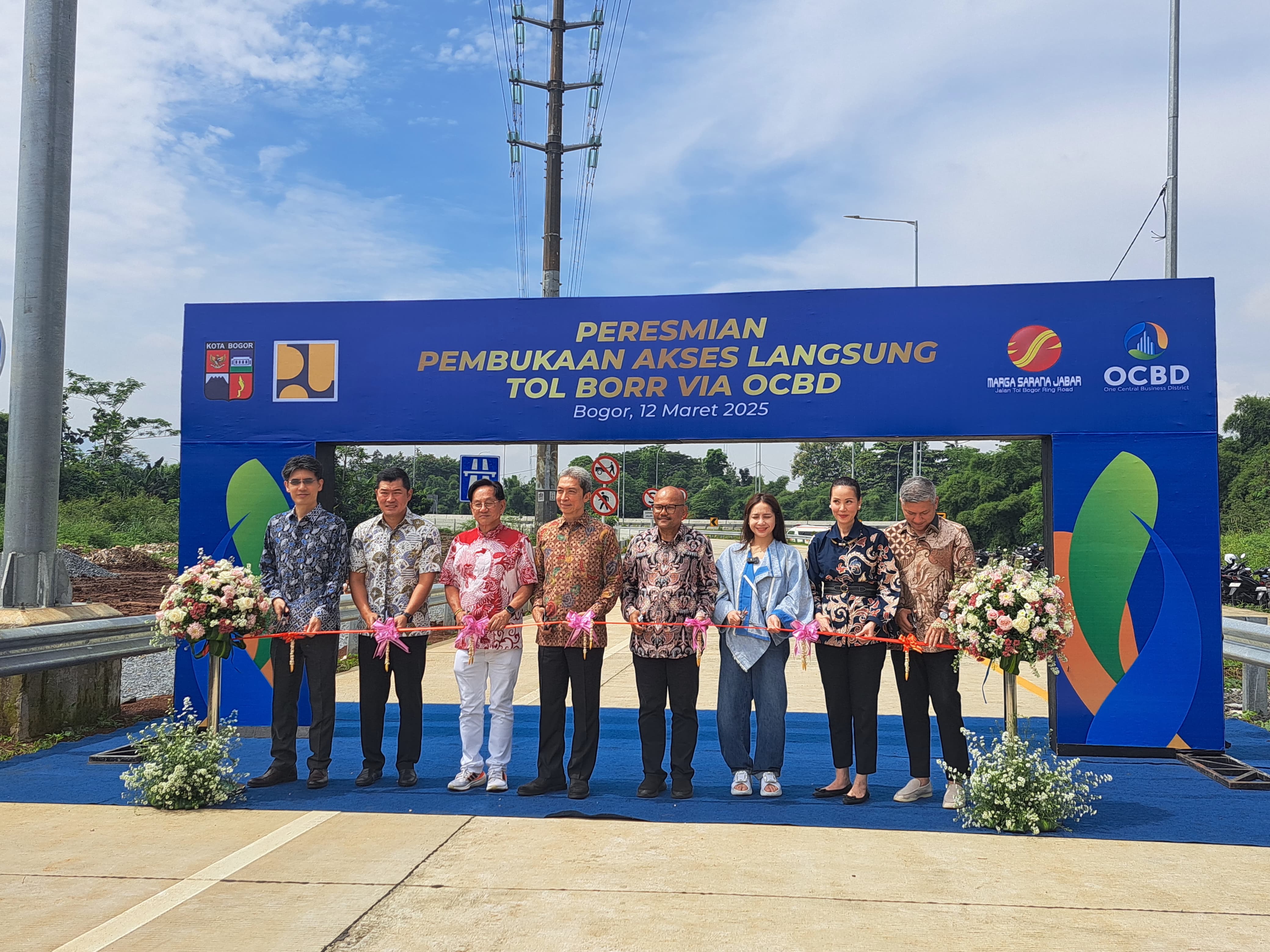 Peresmian akses langsung Tol BORR via OCBD, Kecamatan Bogor Utara pada Rabu (12/3/2025).
